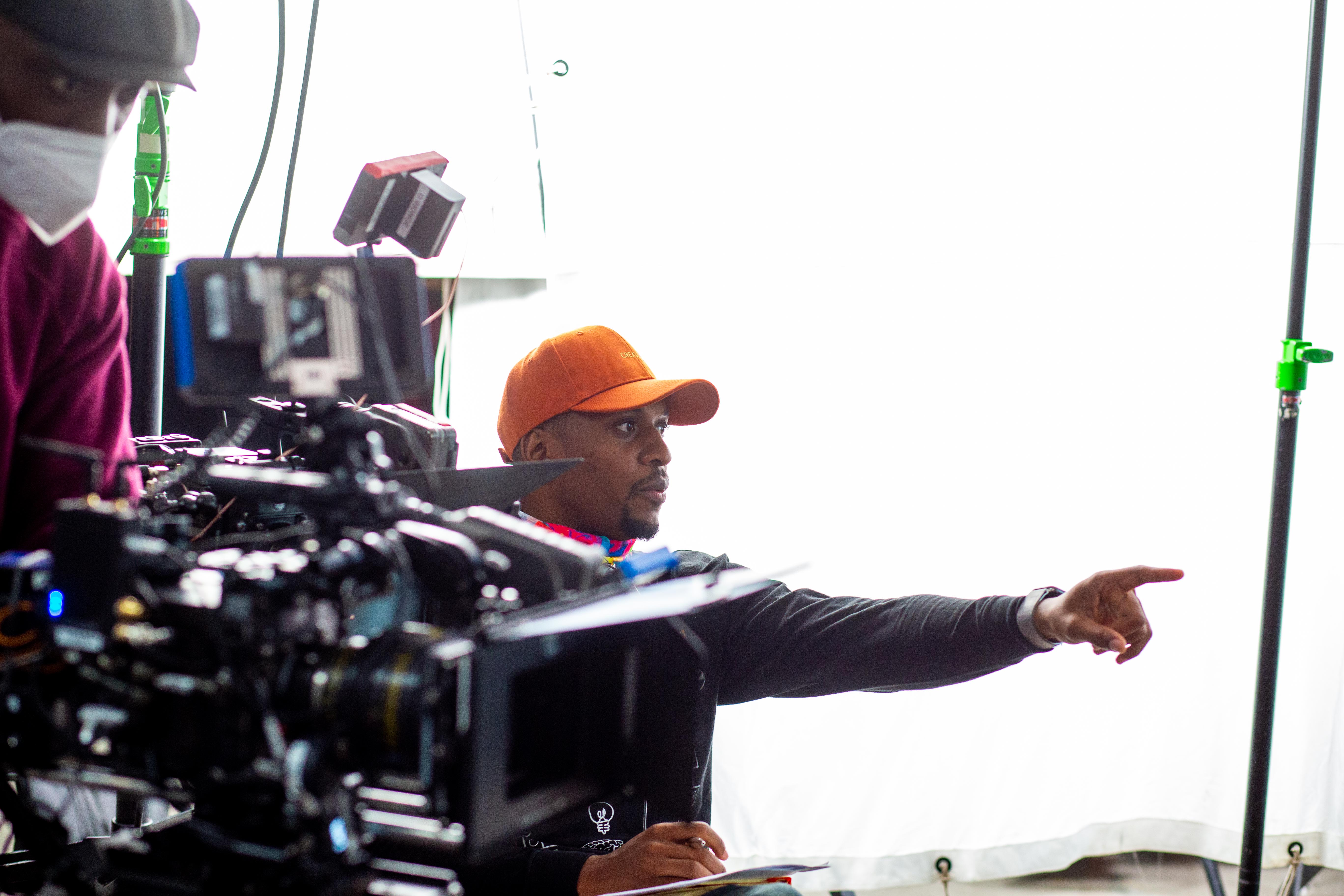 Dwayne Holness directing on set during the LCBO Spirit of Sustainability production