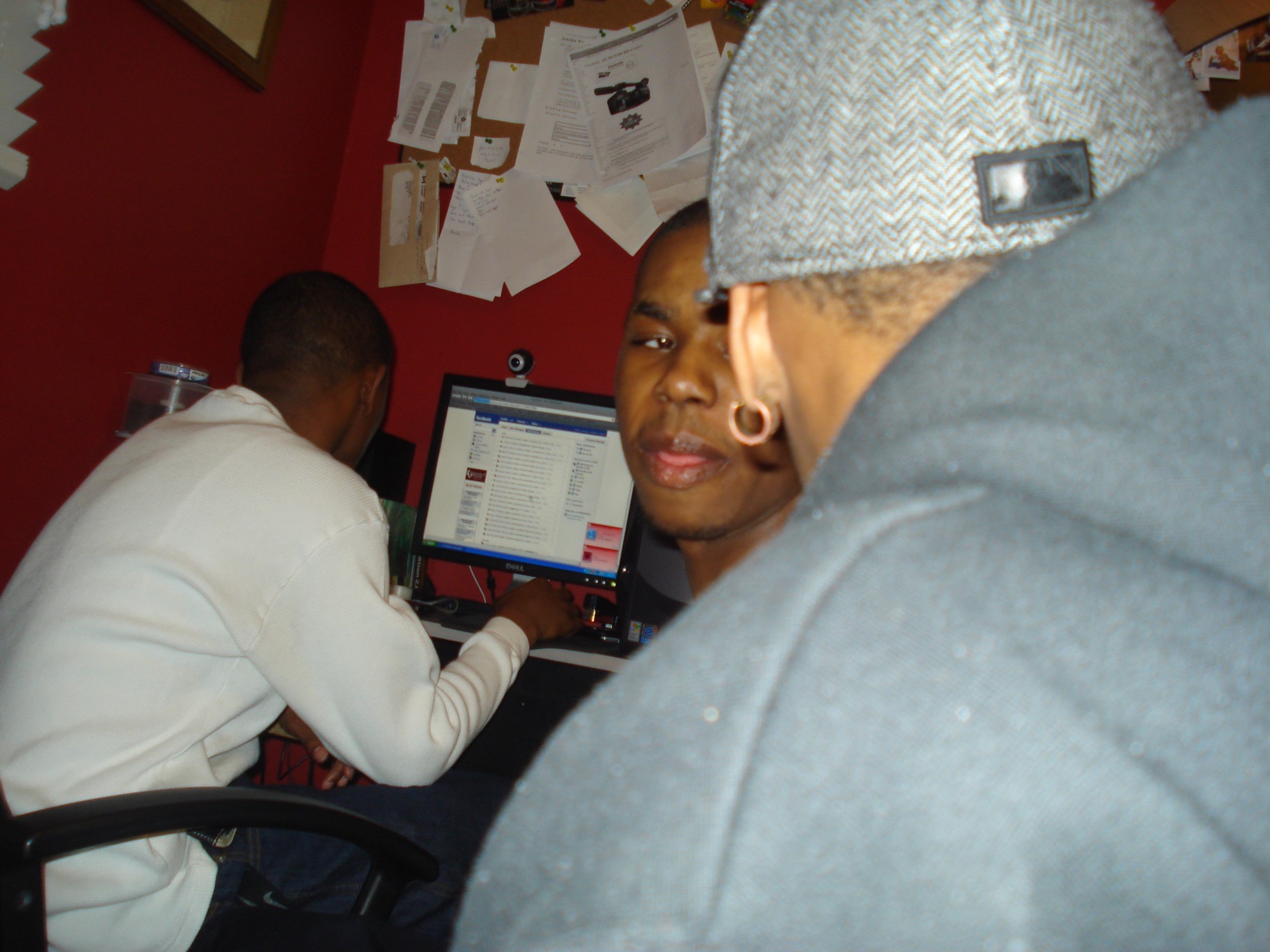 The red room. Webcam on top of the monitor. The room where the whole thing started.